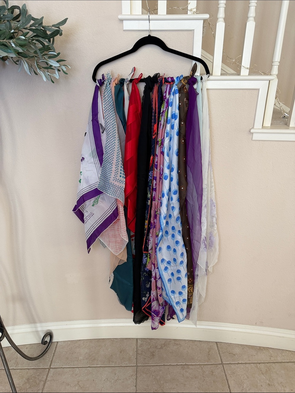 Vintage Assorted Silk and Chiffon Scarves *Bundle*